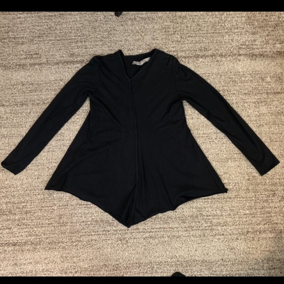 Cynthia Ashby asymmetrical swing asymetrical neck tunic top cotton, M - Picture 2 of 10